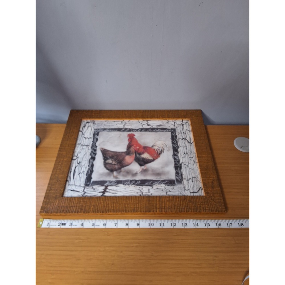 C. Winterle Olson "Fowl Play" Framed Art Print. Approx. 17"× 14" - Picture 3 of 5